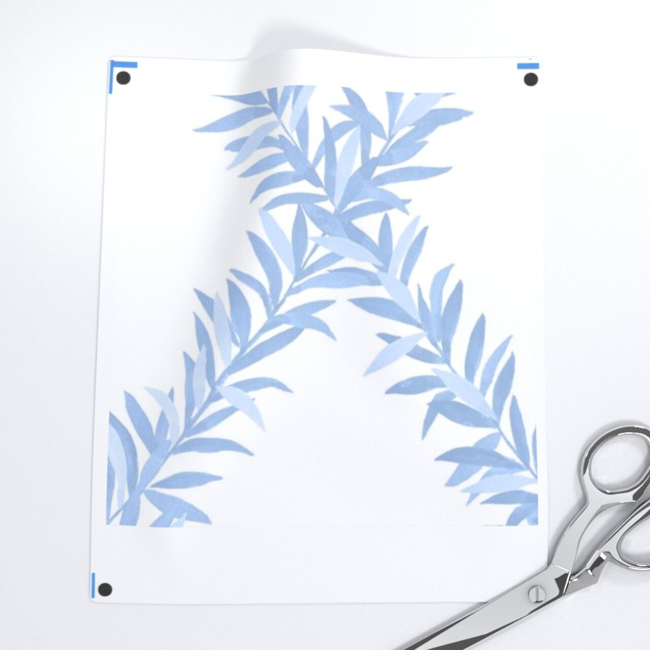 Trellis Botanical Floral Geometric Lattice Diamond Blue Garden Large Scale Custom Printed Fabric by Spoonflower Various Fabrics by the Yard or Fat Quarter